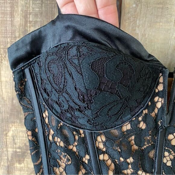 Cami NYC Anne Corded Lace Bodysuit Black bustier boned top corset Revolve 4 - Picture 11 of 11